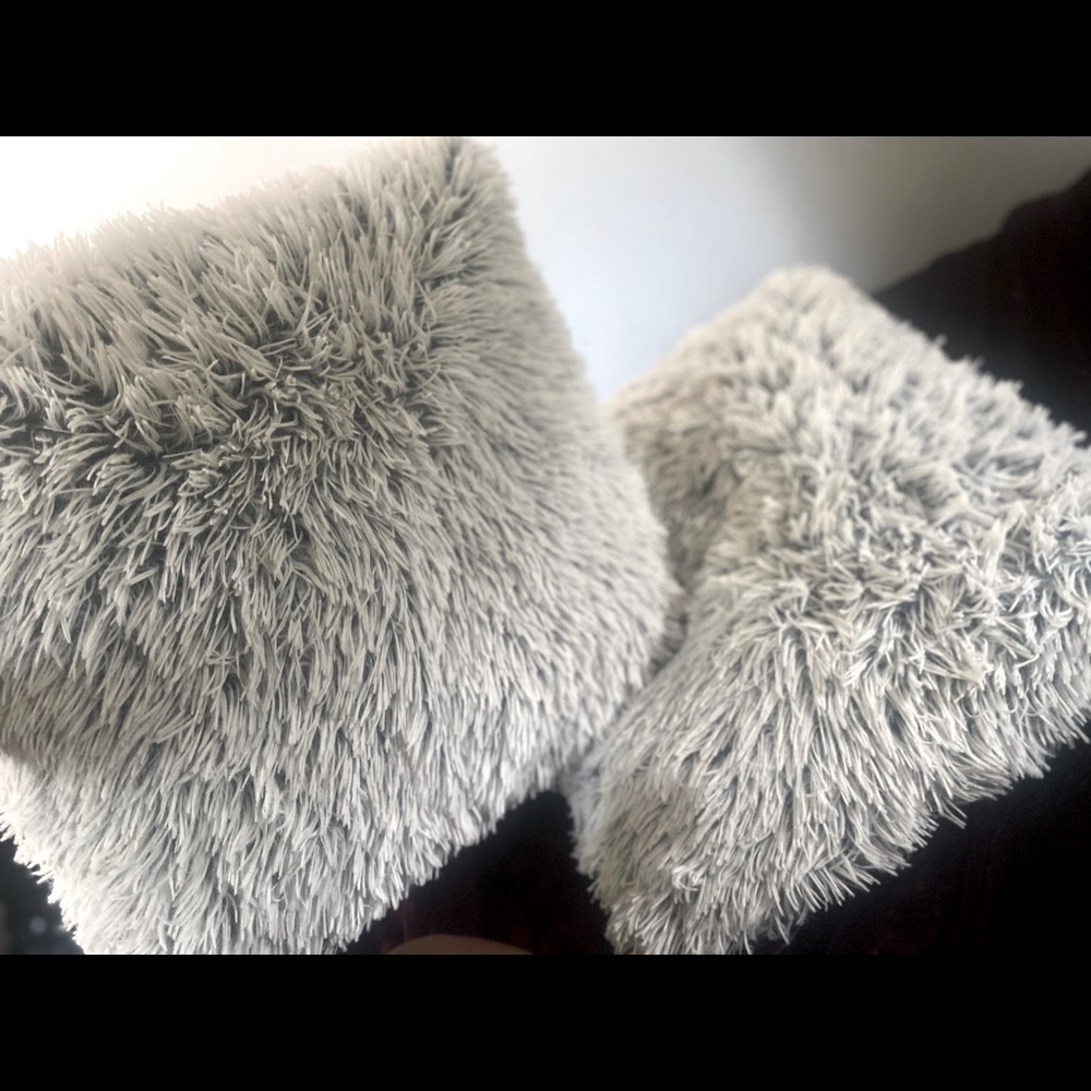 Sets of 2 pillows, light grey color